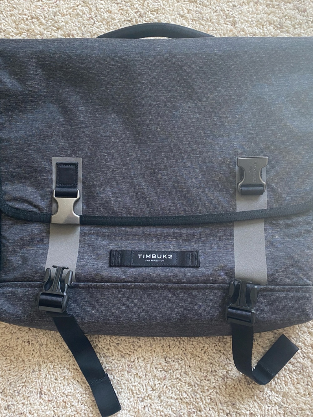 Timbuk2 Dark Gray Laptop Messenger Bag with Black Trim